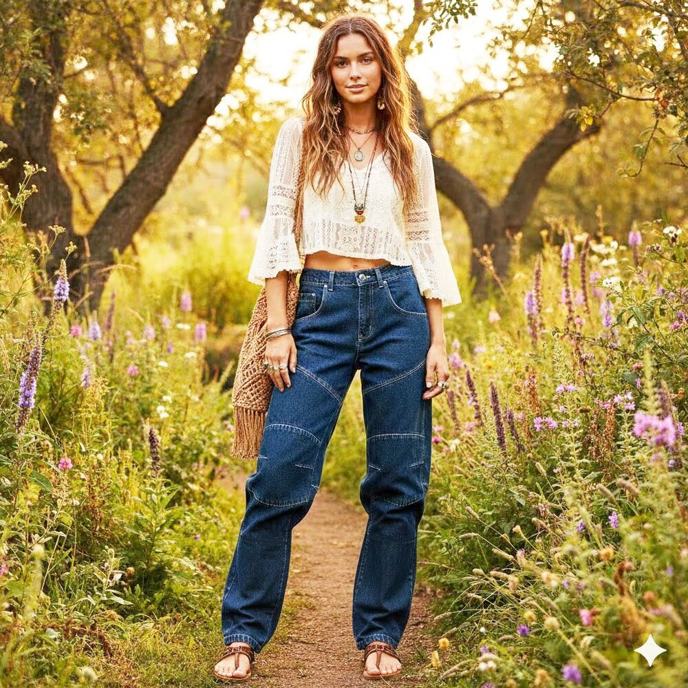 BDG  Blue Denim Echo Baggy Barrel Jeans Size 8 approx.